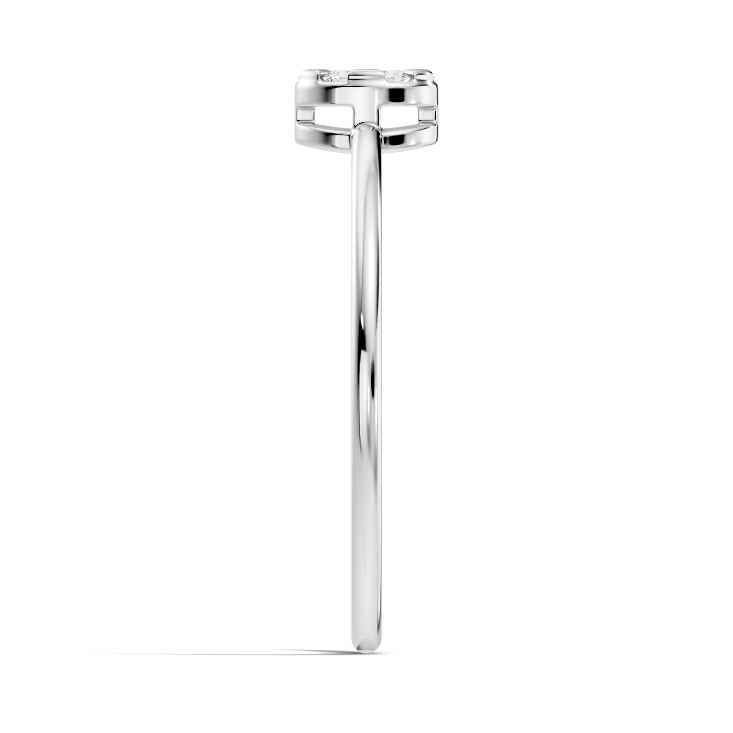 Round Cut White Colorless Lab Grown & Natural Diamond Vintage Delicate Halo Cluster Promise Ring For Her