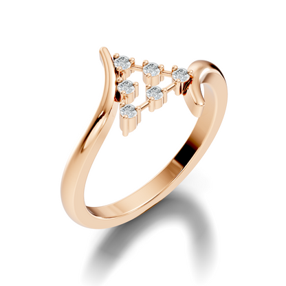 Vintage Round Cut White Colorless Diamond Elegant Art Deco Dainty Stunning Party Wear Ring For Her