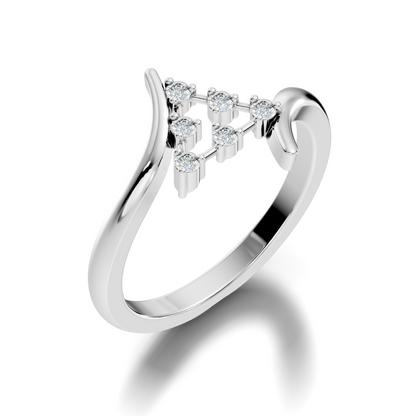 Vintage Round Cut White Colorless Diamond Elegant Art Deco Dainty Stunning Party Wear Ring For Her