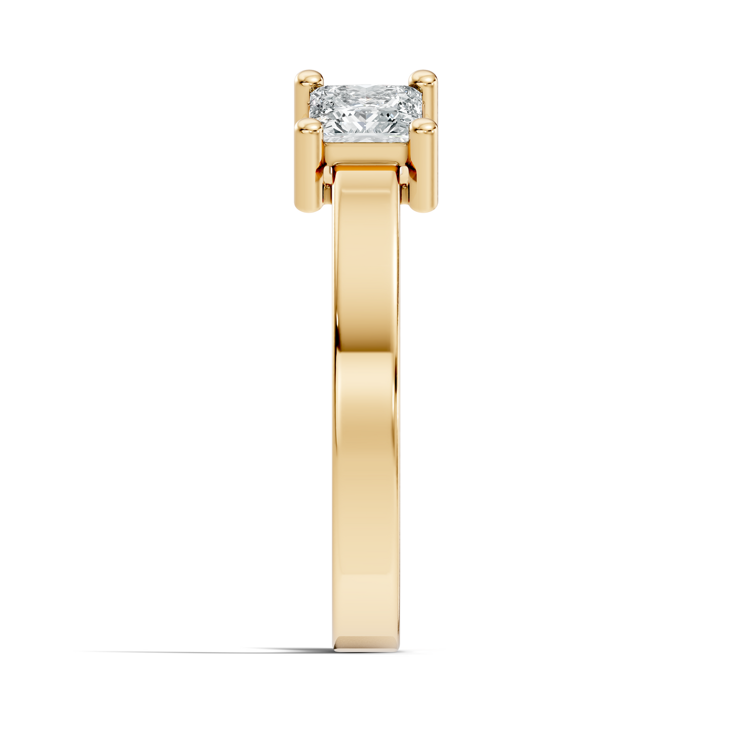 Princess Cut Lab Grown Diamond Antique Cluster Two Stone Dainty Promise Diamond Ring For Her