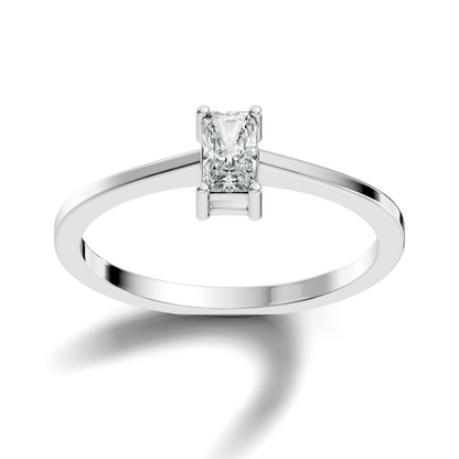 Radiant Cut Top Grade Lab Grown Diamond Solitaire Dainty Prong Set Vintage Cluster Engagement Ring For Her
