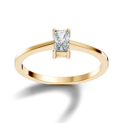 Radiant Cut Top Grade Lab Grown Diamond Solitaire Dainty Prong Set Vintage Cluster Engagement Ring For Her