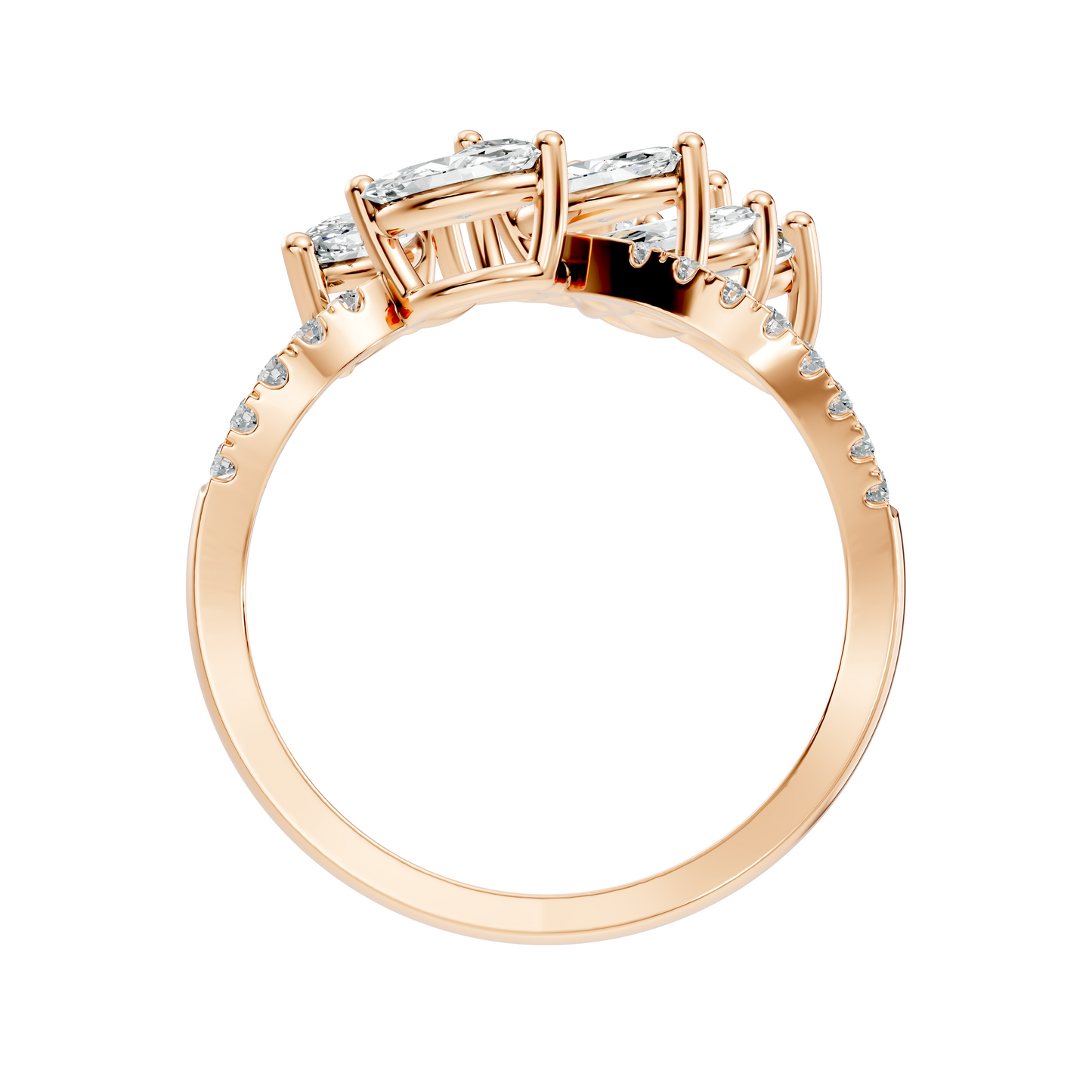 Pear, Marquise and Round Cut 1.88Ct Lab Grown Diamond Vintage Prong Set Dainty Wedding Wear Ring