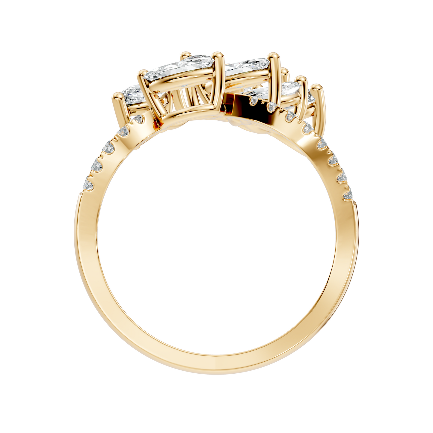 Pear, Marquise and Round Cut 1.88Ct Lab Grown Diamond Vintage Prong Set Dainty Wedding Wear Ring