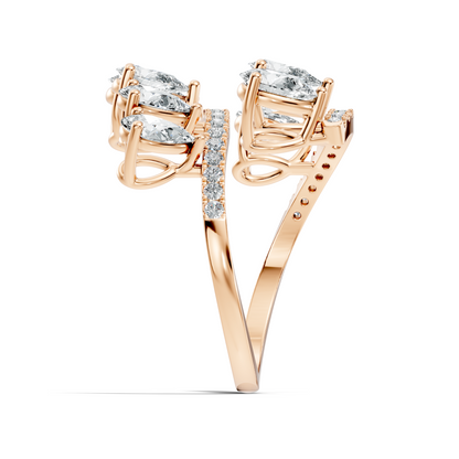 2.74Ct Pear and Round Cut Lab Grown Diamond Antique Vintage Stunning Bridesmaid Ring For Her