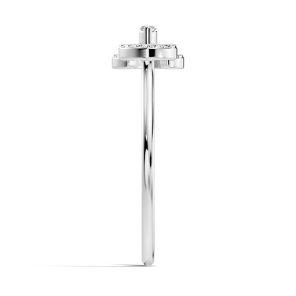 Round and Marquise Cut Lab Grown & Natural Diamond Unique Art Deco Cluster Daily Wear Ring For Her