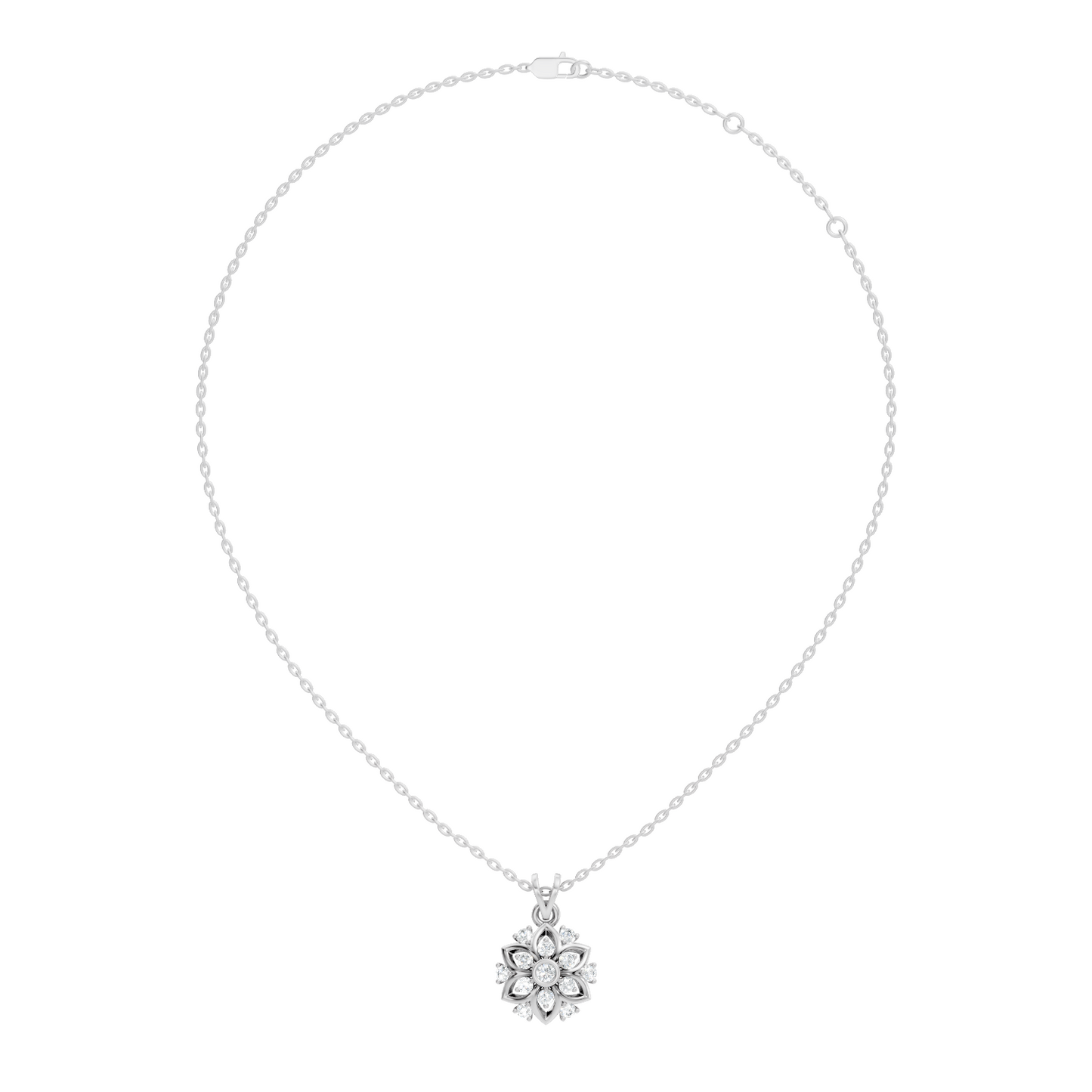 Elegant Round Diamond Pendant 0.48 Carat Handmade Jewelry In 14K Solid Yellow Gold