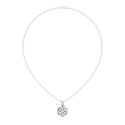 Elegant Round Diamond Pendant 0.48 Carat Handmade Jewelry In 14K Solid Yellow Gold