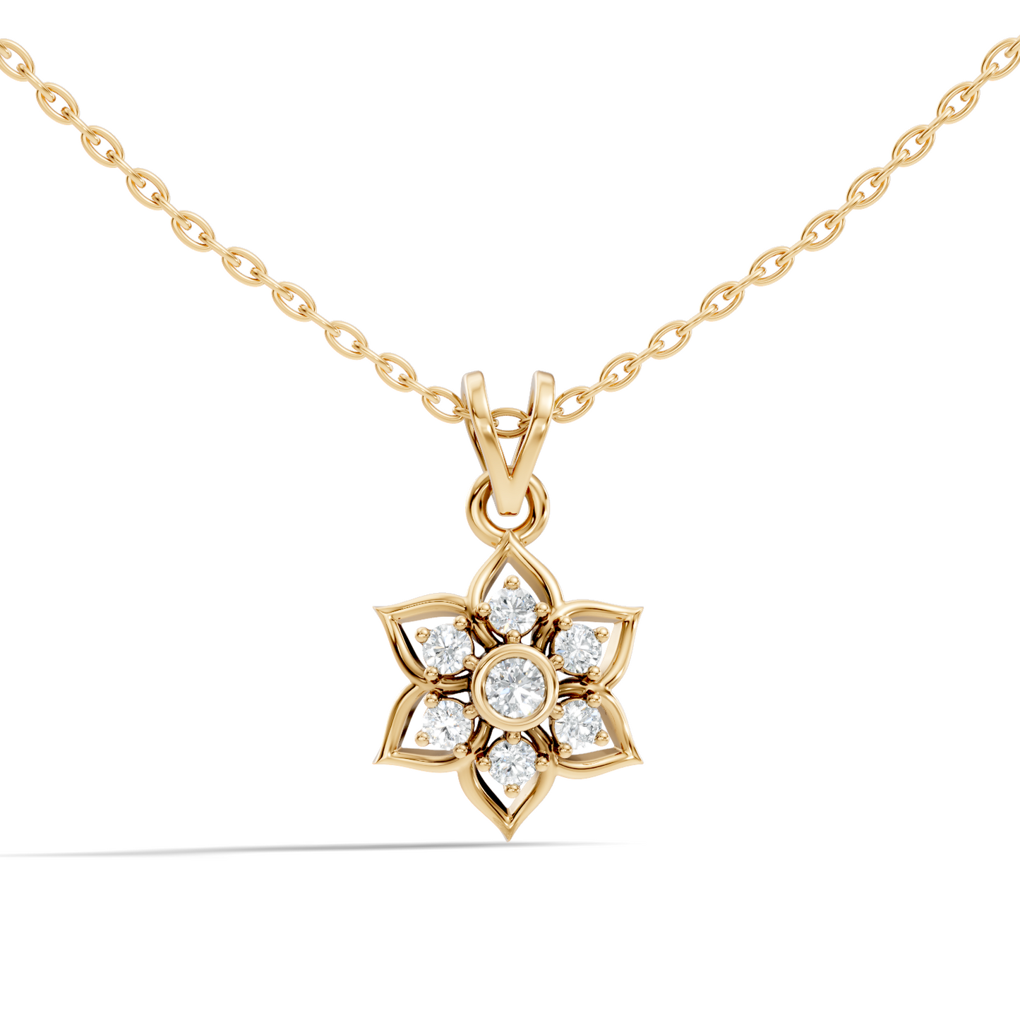 Elegant Round Diamond Pendant 0.27 CT Minimalist Jewelry In 18K Solid White Gold