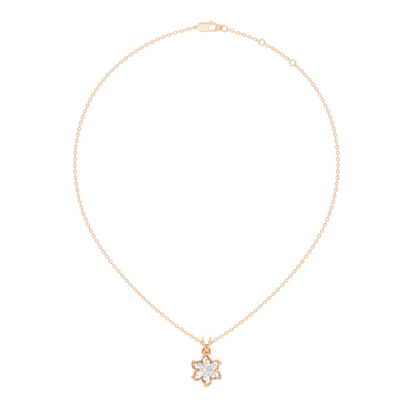 0.45 Ct Round Cut Diamond Pendant In 14K Yellow Gold Minimalist Gift For Her