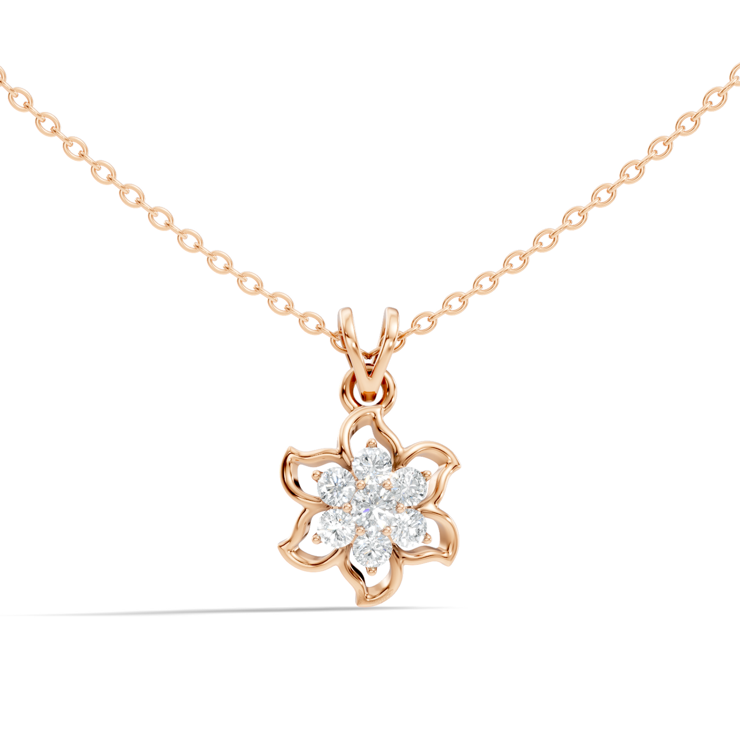 0.45 Ct Round Cut Diamond Pendant In 14K Yellow Gold Minimalist Gift For Her