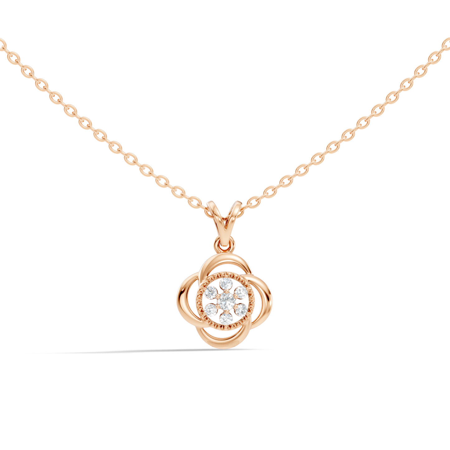 Minimalist Round Cut Diamond Pendant in 14K White Gold Eco-Friendly Anniversary Gift