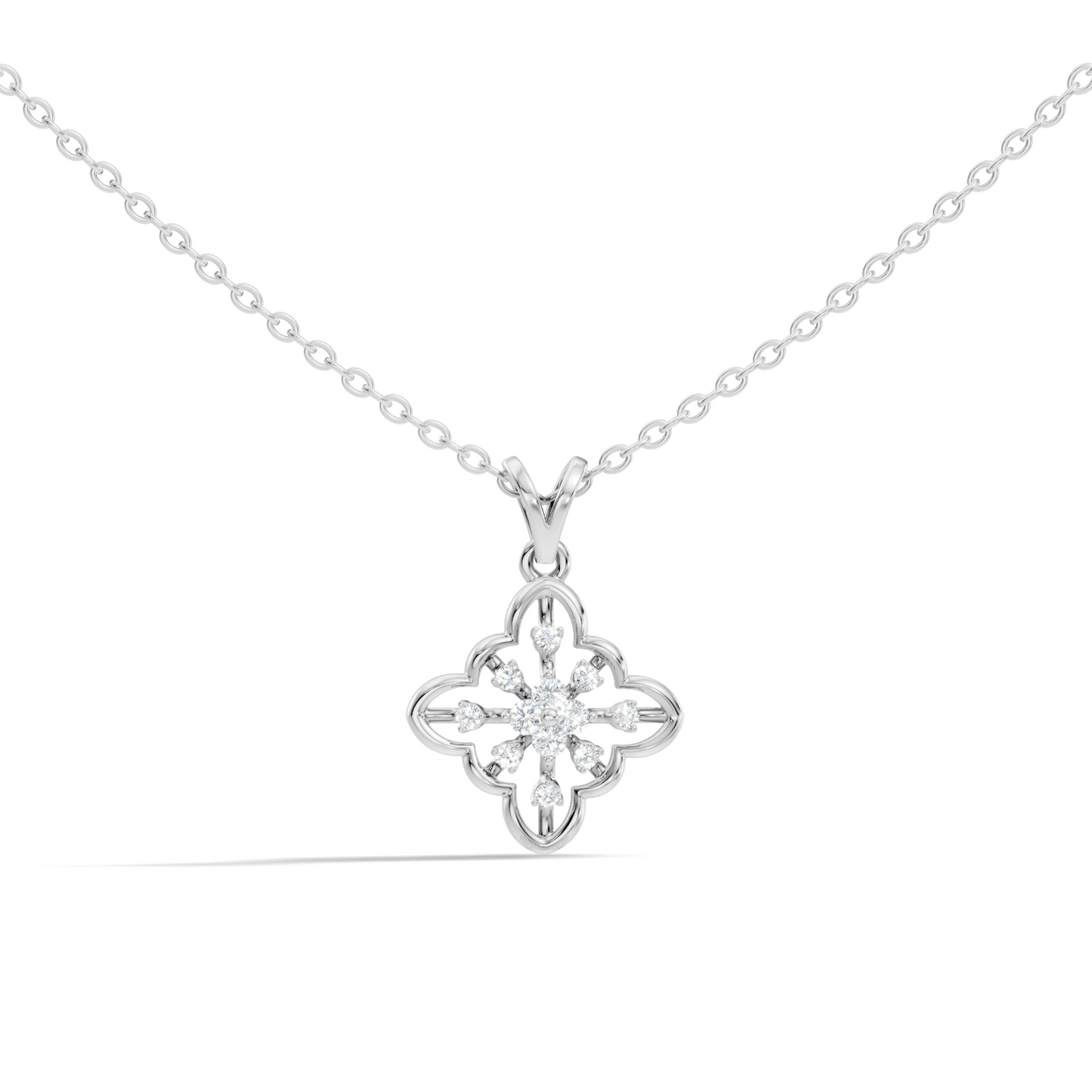 0.14 Carat Round Cut Diamond Pendant in 18K Solid Yellow Gold Perfect Gift for Her