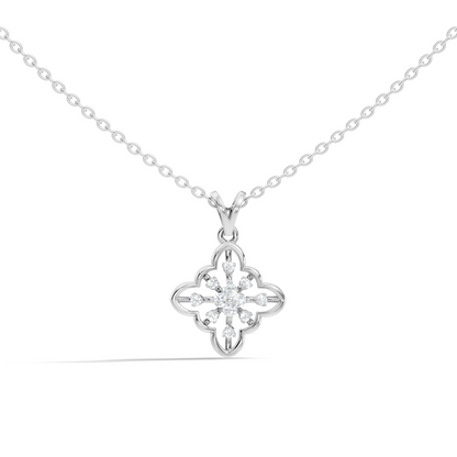 0.14 Carat Round Cut Diamond Pendant in 18K Solid Yellow Gold Perfect Gift for Her