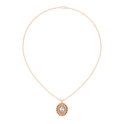 0.89 CT Round Lab-Grown Diamond Pendant In 14K Solid Yellow Gold Gift
