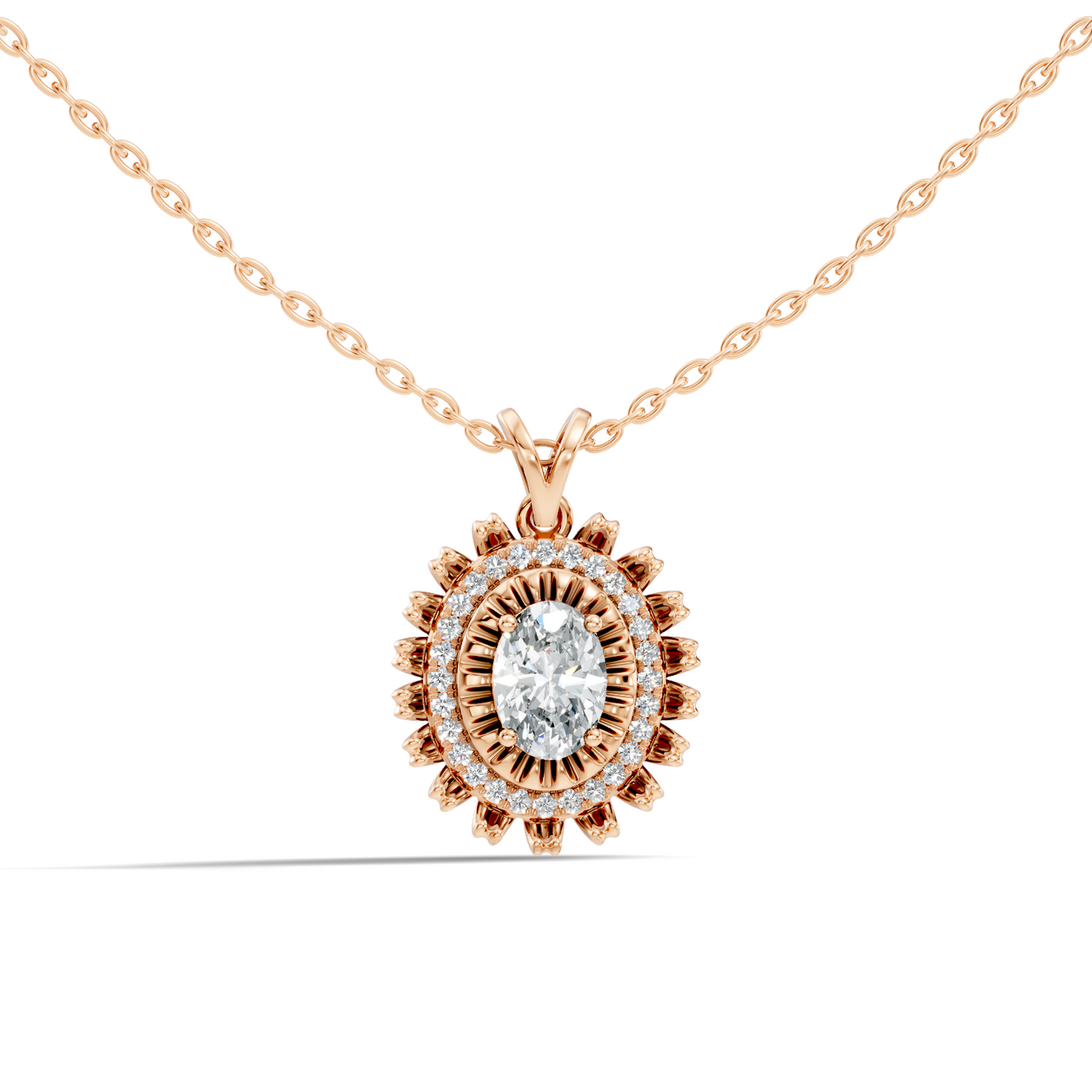 0.89 CT Round Lab-Grown Diamond Pendant In 14K Solid Yellow Gold Gift