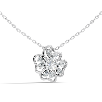 Elegant 1.52 CT Pear Cut Lab-Grown Diamond Pendant in Round Rose Gold Perfect Gift for Her