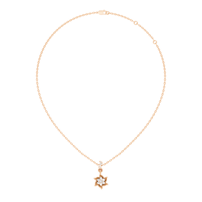 Elegant 0.21 Ct Round Diamond Charm in 14K Rose Gold Jewelry Collection