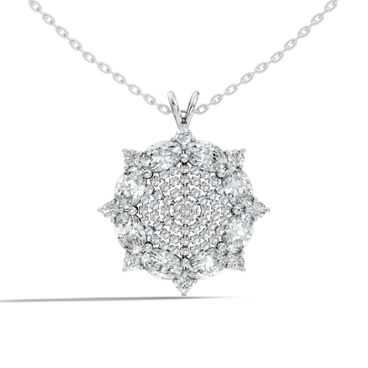 Elegant Round Cut Diamond Pendant Affordable Vintage Style Jewelry for Her