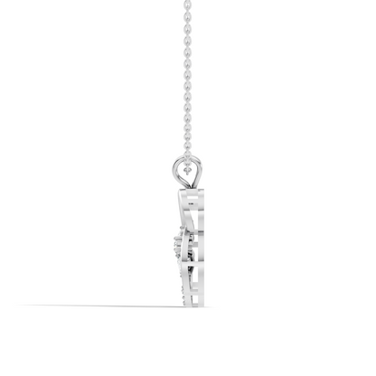 Lab-Grown Diamond Butterfly Cut Pendant 14K Rose Gold Necklace Elegant Everyday Jewelry For Women