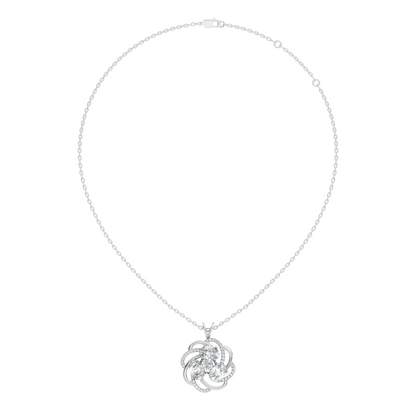 Infinity Drop Lab-Grown Diamond Pendant  Necklace Symbol of Eternal Love Jewelry For Women
