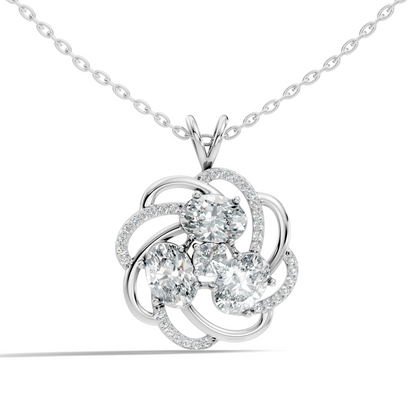 Infinity Drop Lab-Grown Diamond Pendant  Necklace Symbol of Eternal Love Jewelry For Women