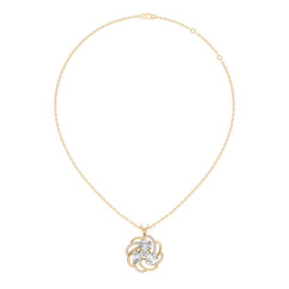 Infinity Drop Lab-Grown Diamond Pendant  Necklace Symbol of Eternal Love Jewelry For Women