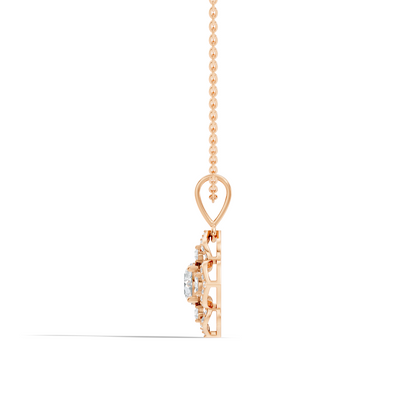 1.72 Ct Stunning Round-Oval Shape Lab Grown Diamond Sparkling Diamond Pendant For Her