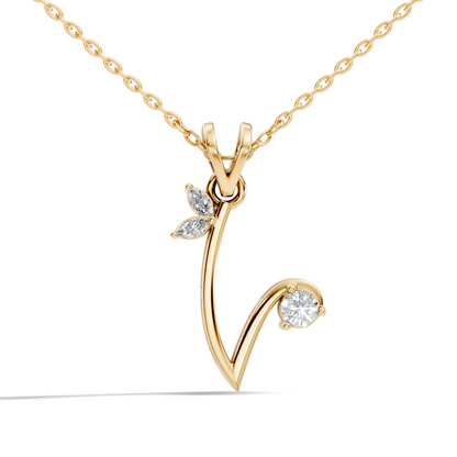 Shinning New Style Round & Marquise Shape Diamond Beautiful Diamond Pendant For Anniversary Gift
