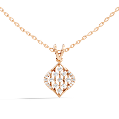 Classic Round  Shape Diamond Pendant with 14K Solid Gold Luxury Everyday Wear
