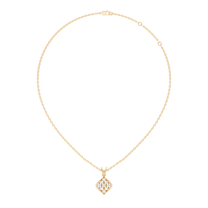 Classic Round  Shape Diamond Pendant with 14K Solid Gold Luxury Everyday Wear