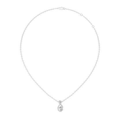 Round, Oval Lab Grown Diamond Minimalist Pendant Necklace  Elegant Daily Fashion