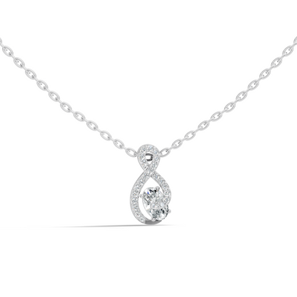 Round, Oval Lab Grown Diamond Minimalist Pendant Necklace  Elegant Daily Fashion
