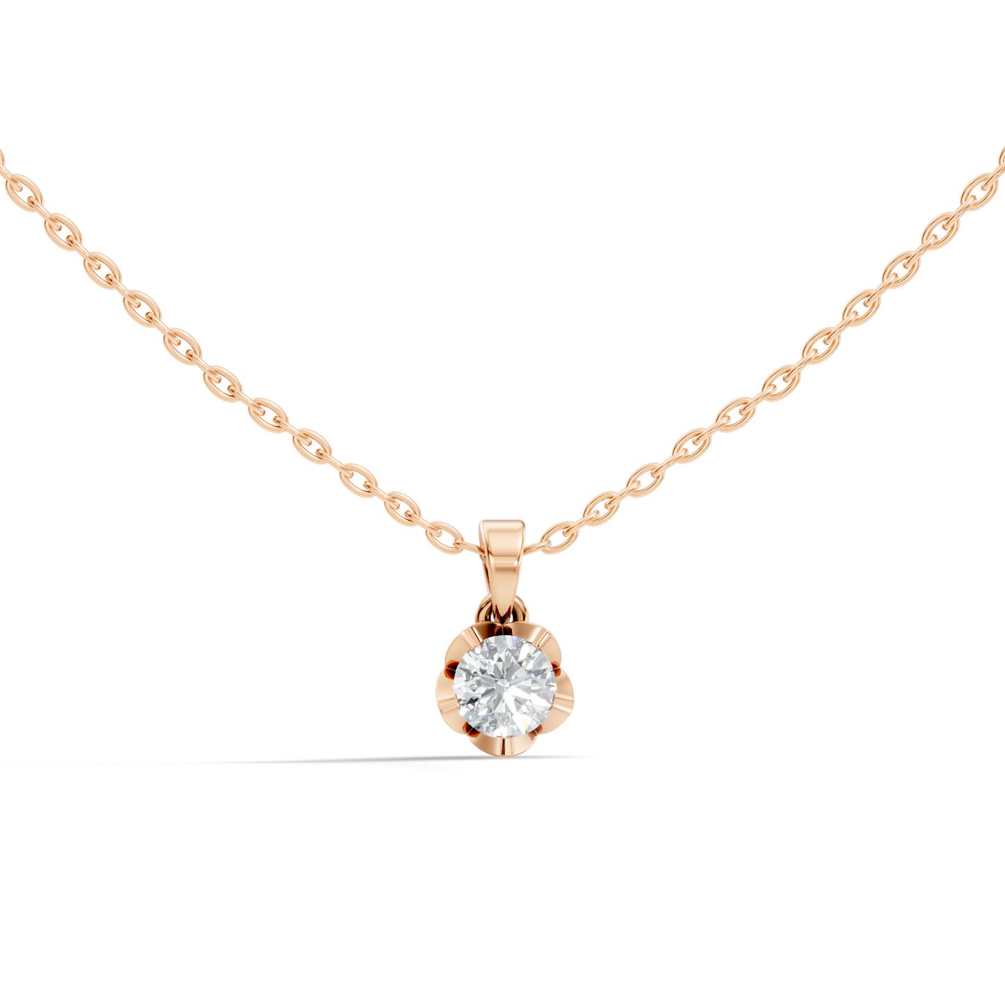 0.40 CT Round Labgrown Round Shape Diamond Pendant Perfect For Weddings & Anniversaries