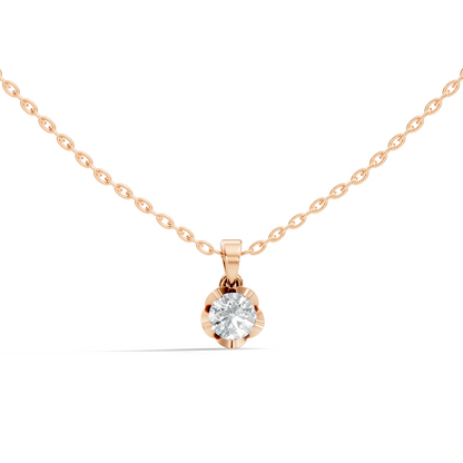 0.40 CT Round Labgrown Round Shape Diamond Pendant Perfect For Weddings & Anniversaries