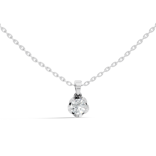 0.40 CT Round Labgrown Round Shape Diamond Pendant Perfect For Weddings & Anniversaries