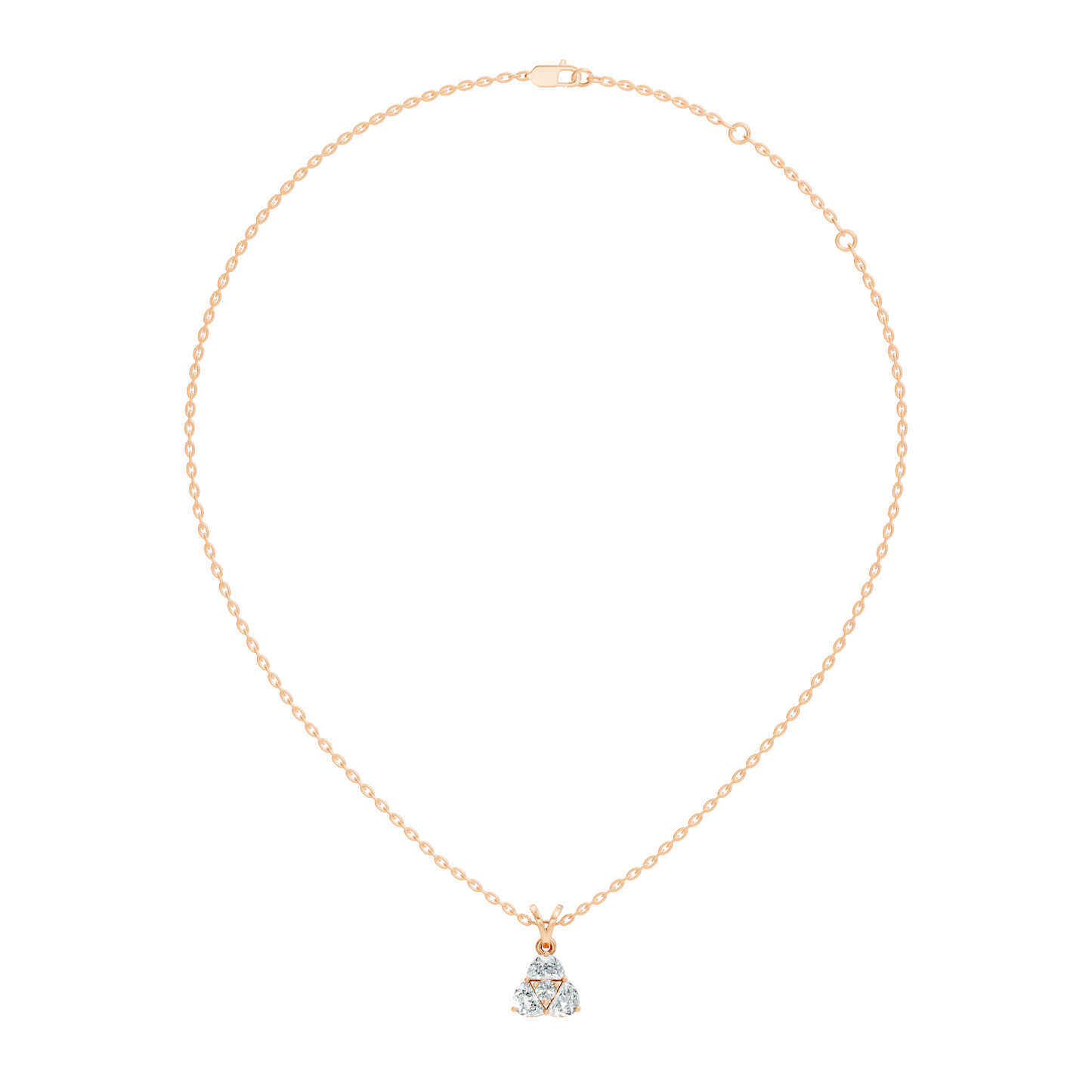 Labgrown Halfmoon Fancy Diamond Sparkling Pendant Round Diamond pendant perfect Anniversary Gift For Her