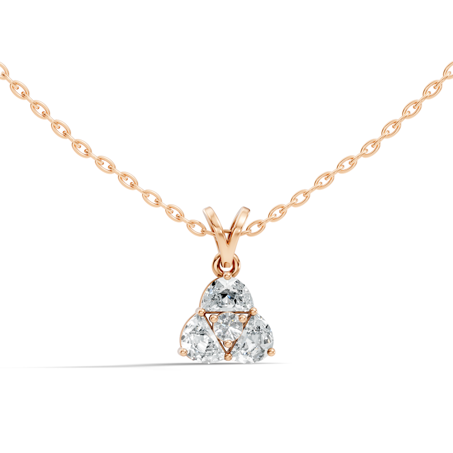 Labgrown Halfmoon Fancy Diamond Sparkling Pendant Round Diamond pendant perfect Anniversary Gift For Her