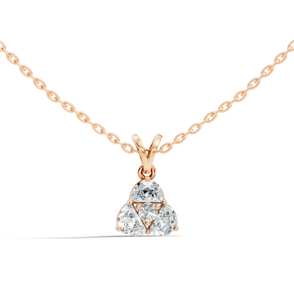 Labgrown Halfmoon Fancy Diamond Sparkling Pendant Round Diamond pendant perfect Anniversary Gift For Her