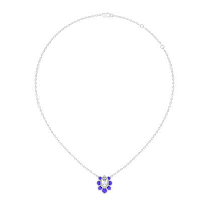 Vintage Pear Cut Labgrown Diamond Pendant With 14K White Gold Delicate Minimalist Jewelry For Her