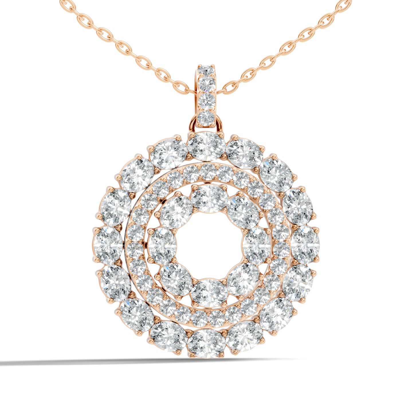 4.24 CT Oval Cut Diamond Pendant Necklace Sparkling Anniversary Gift For Her