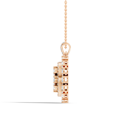 4.24 CT Oval Cut Diamond Pendant Necklace Sparkling Anniversary Gift For Her