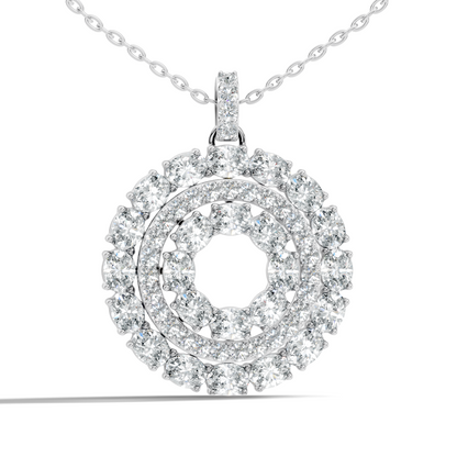 4.24 CT Oval Cut Diamond Pendant Necklace Sparkling Anniversary Gift For Her