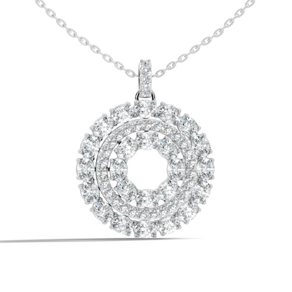 4.24 CT Oval Cut Diamond Pendant Necklace Sparkling Anniversary Gift For Her