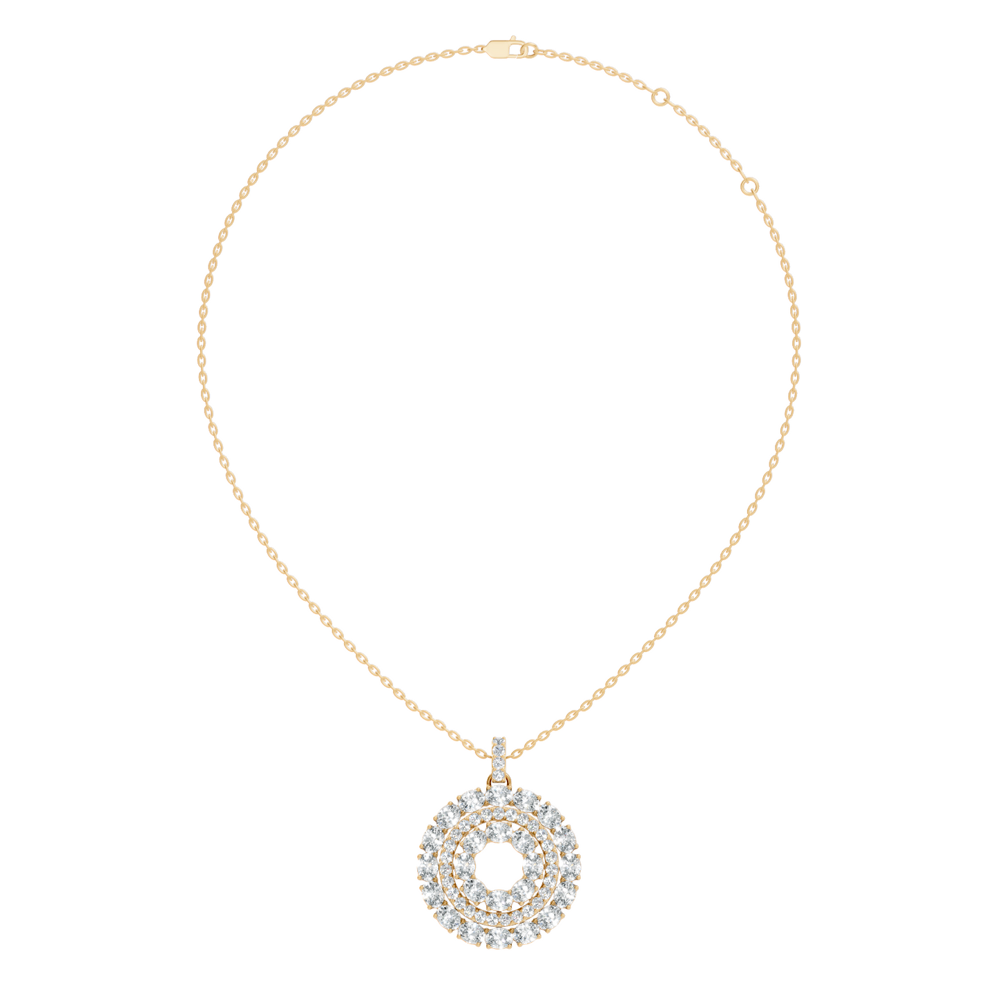 4.24 CT Oval Cut Diamond Pendant Necklace Sparkling Anniversary Gift For Her