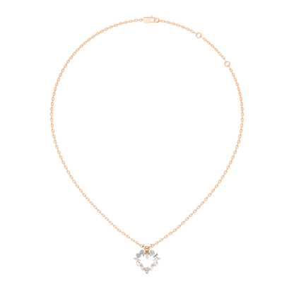 Princess Cut Diamond Necklace Pendant In 14K Solid Gold Anniversary Gift