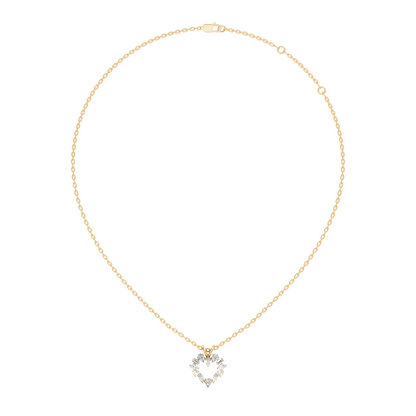 Princess Cut Diamond Necklace Pendant In 14K Solid Gold Anniversary Gift