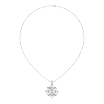 Vintage Inspired 14K Gold Pear Cut Diamond Necklace Pendant Anniversary Gift For Her