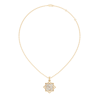 Vintage Inspired 14K Gold Pear Cut Diamond Necklace Pendant Anniversary Gift For Her