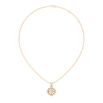 Elegant 0.65 Carat Lab Diamond Pendant in 14K Gold Round Cut Necklace for Her